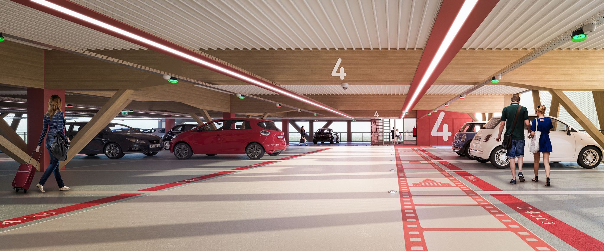 Perspective intérieure du projet P3 Parking Silo