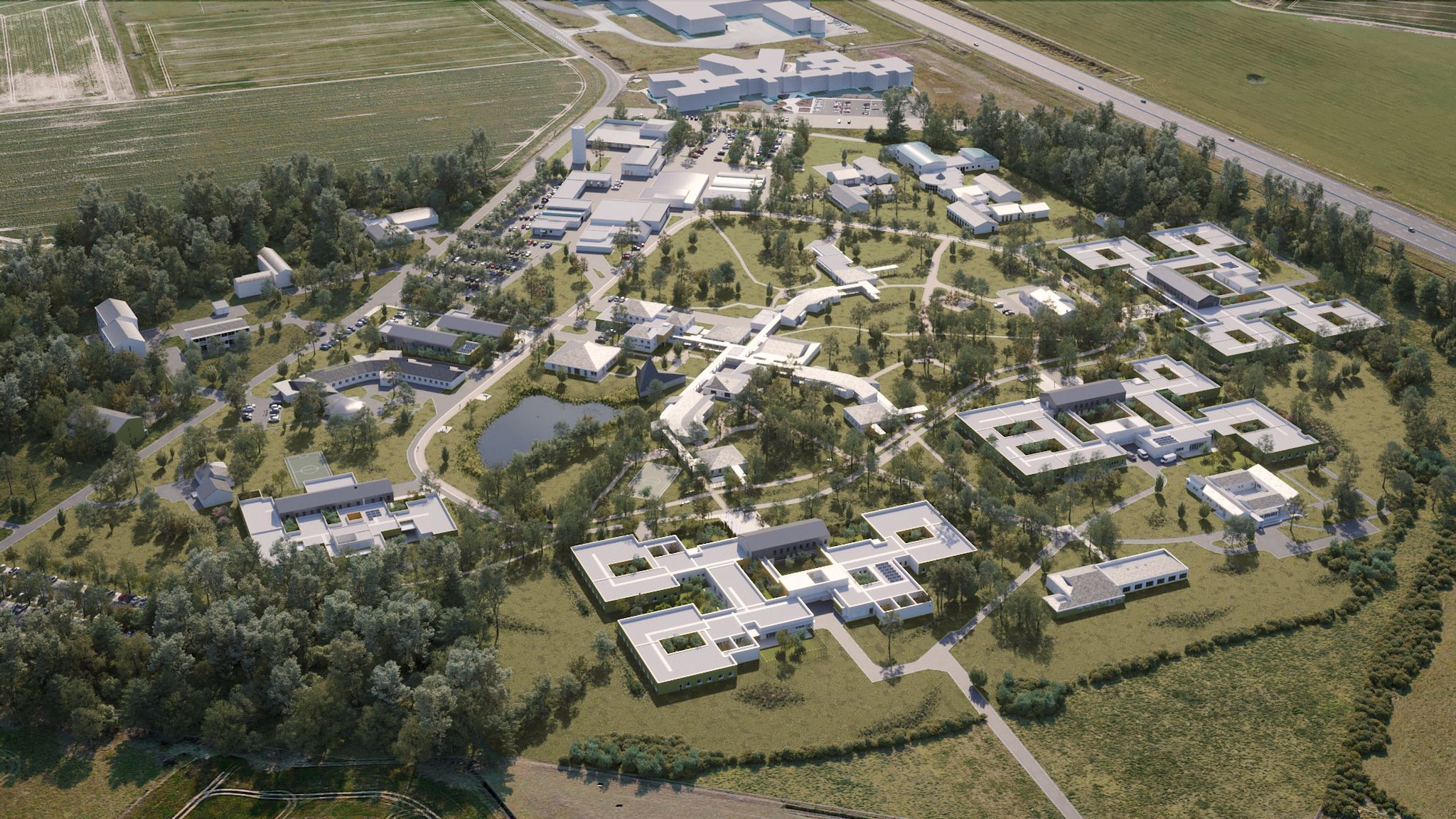 Capture du film séduction vue aérienne du bâtiment pour le projet du CHS de Sevrey