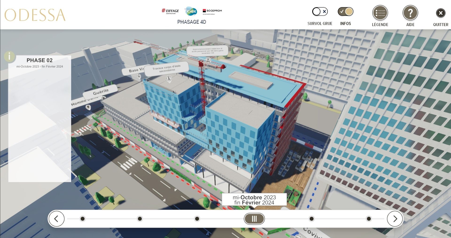 Maquette interactive pour le projet Odessa