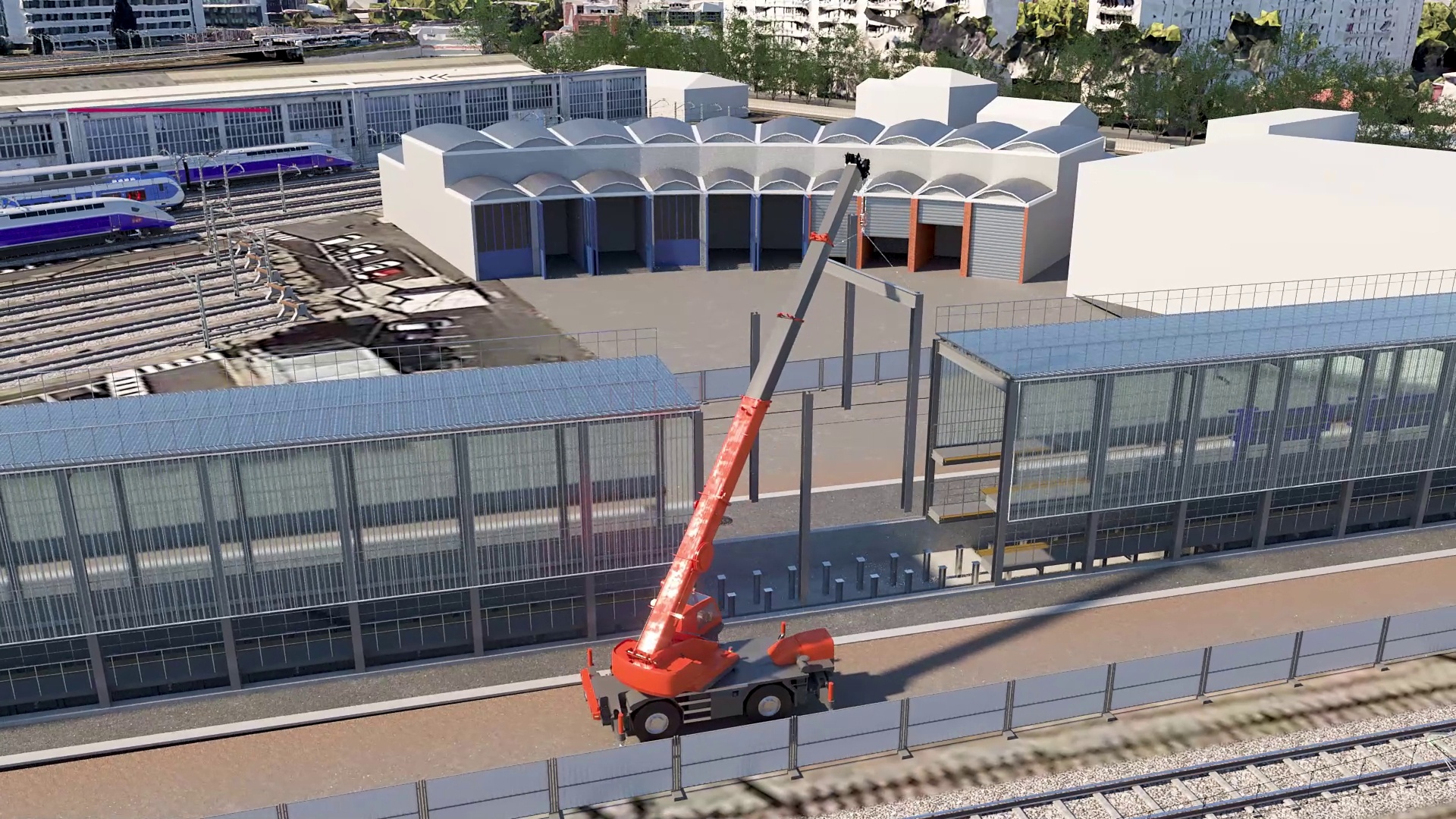 Capture du film construction du projet Technicentre de Montrouge